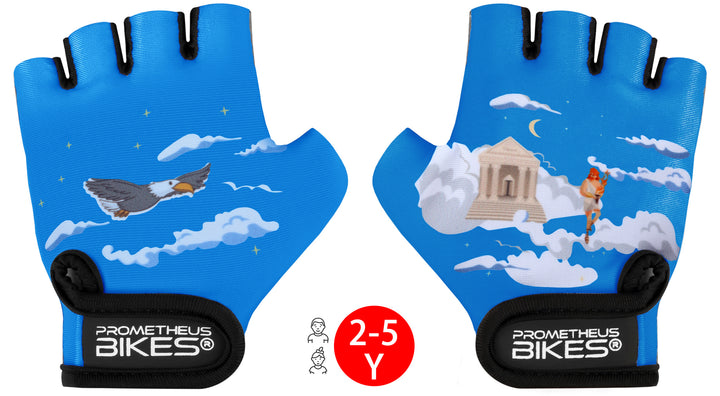 Cycling gloves for children 2 to 5 years | Fingerless size S in blue