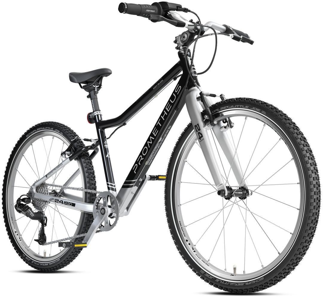 PRO Kinderrad 24 Zoll ab 7 Jahre | 8-Gang | SOOT-BLACK