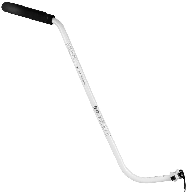 PROMETHEUS BIKES PUSHPRO Aluminium-Schiebestange in Weiß, 800 mm, 450 g
