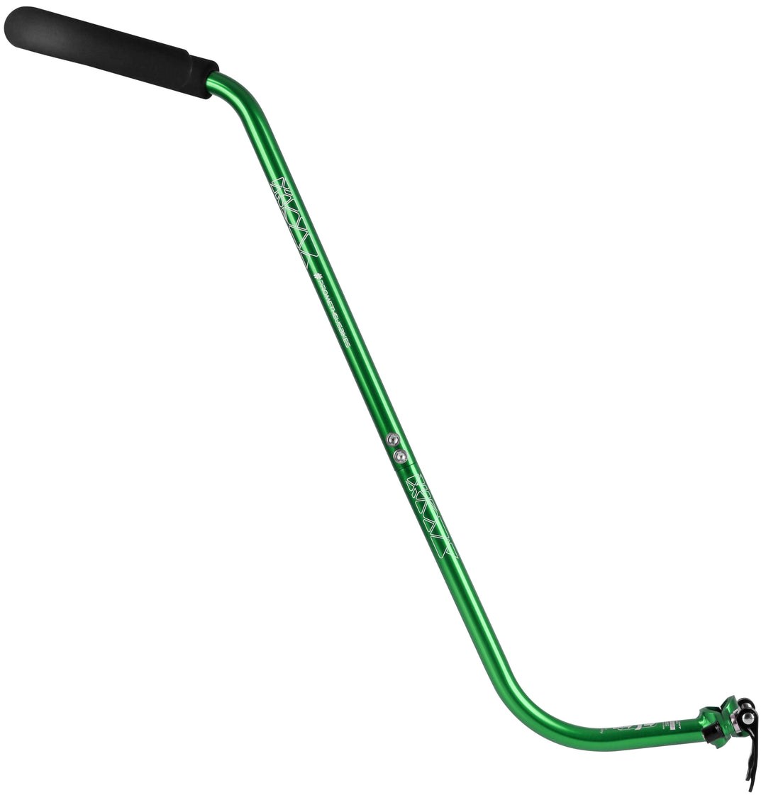 PROMETHEUS BIKES PUSHPRO Aluminium-Schiebestange in Grün, 800 mm, 450 g