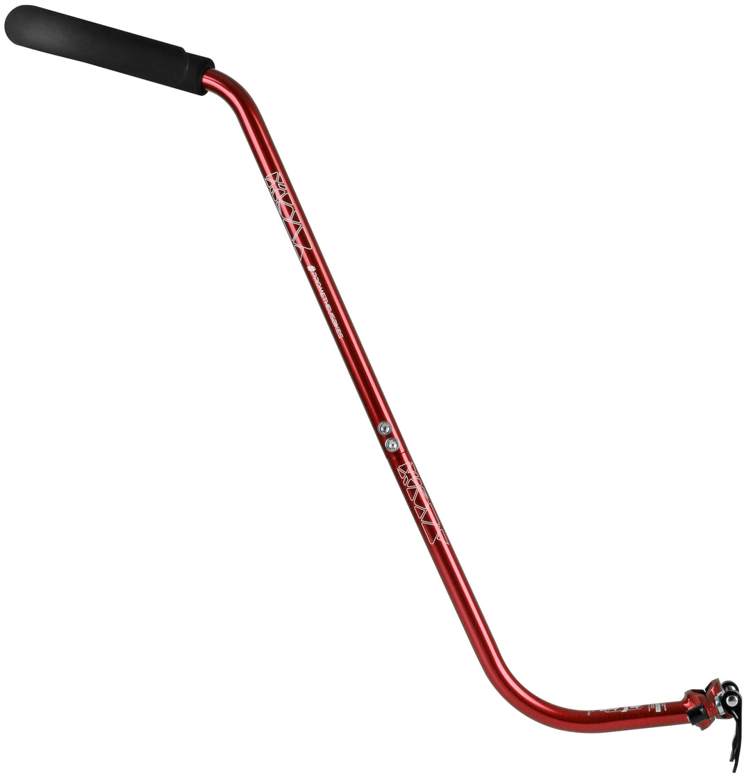 PROMETHEUS BIKES PUSHPRO Aluminium-Schiebestange in Rot, 800 mm, 450 g