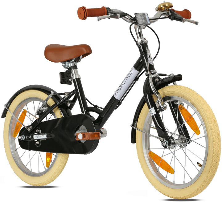 RETRO Kinderrad ab 4-5 Jahre in 16 Zoll | Schwarz