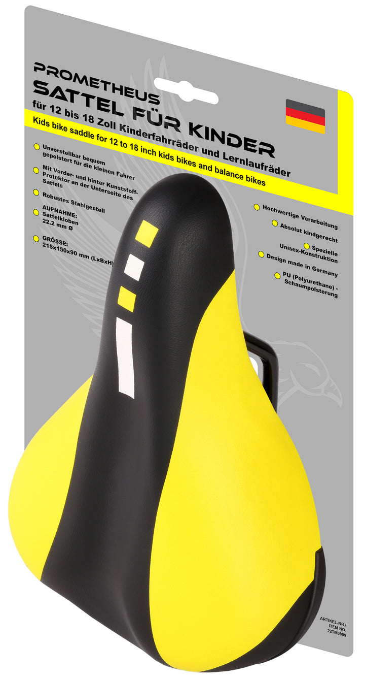 Saddle for 12 - 18 inch children's bikes in yellow