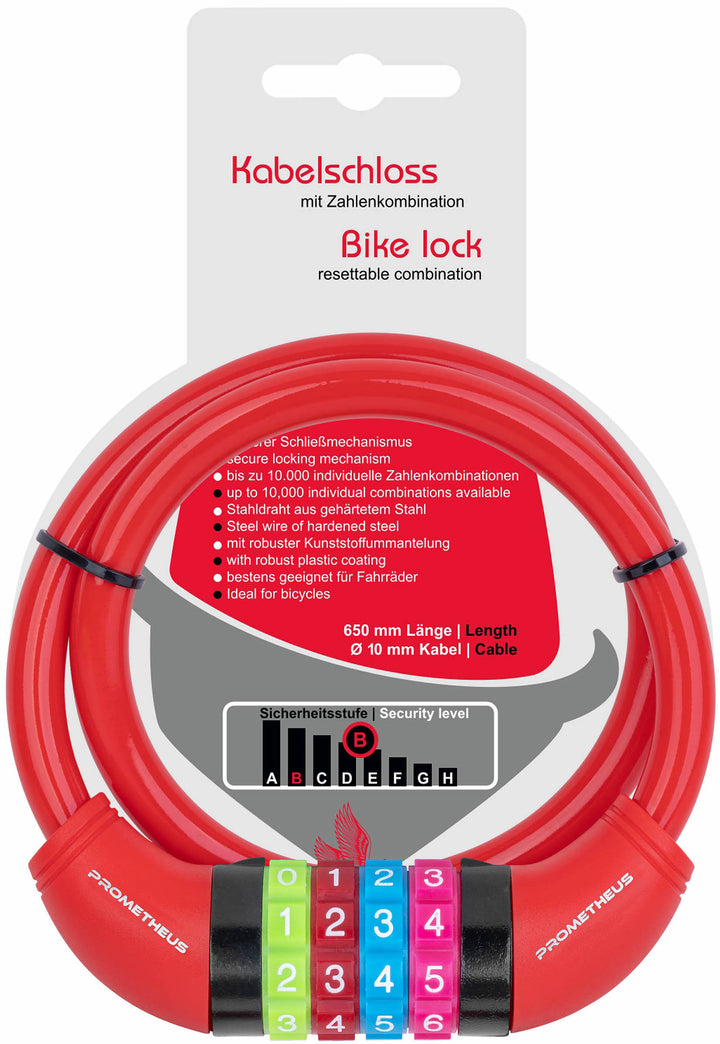 Combination lock for children in red