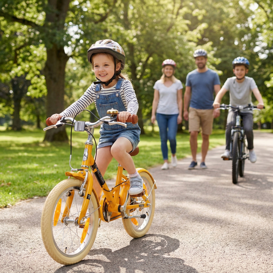 PETITAGE Retro Kinderfahrrad 16 Zoll - ab 4-5 Jahren | Gelb
