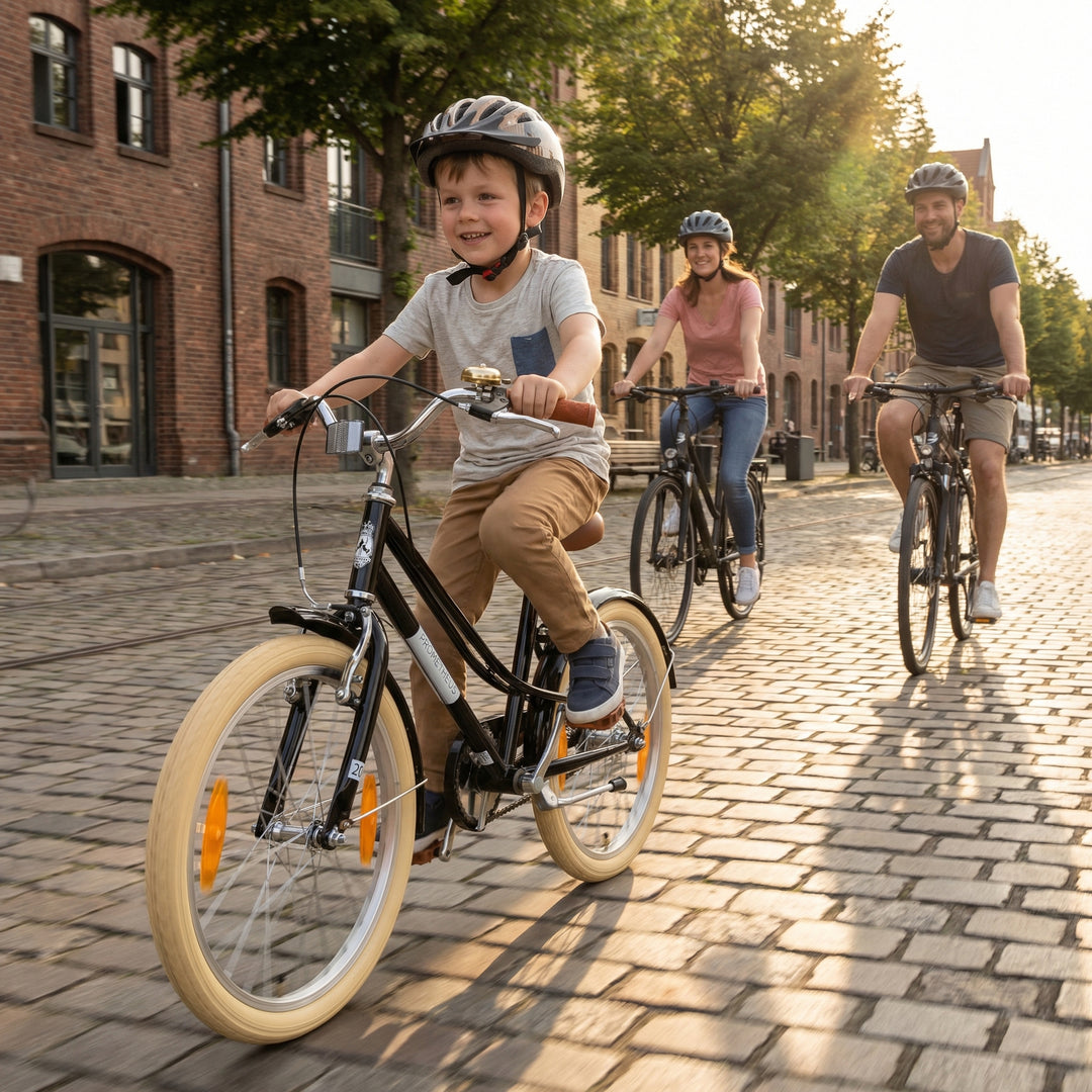 PETITAGE Retro Kinderfahrrad 20 Zoll - ab 6-7 Jahren | Schwarz
