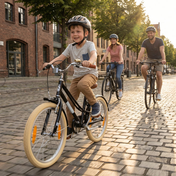 PETITAGE Retro Kinderfahrrad 20 Zoll - ab 6-7 Jahren | Schwarz