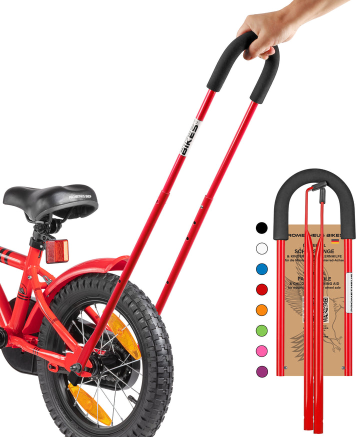 Push handle bar children - axle assembly - red