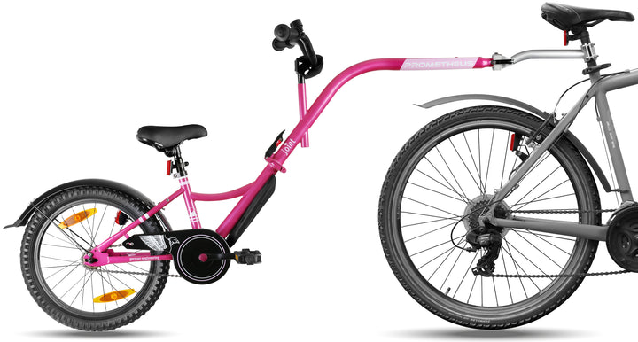 Tandem Children's Bicycle Trailer Pink