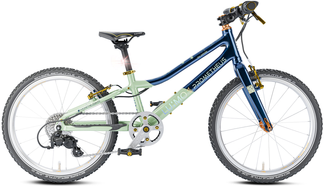 LU:MO Kinderrad 20 Zoll ab 6 Jahre | 7-Gang | TEAL SAPPHIRE | LED-Integration