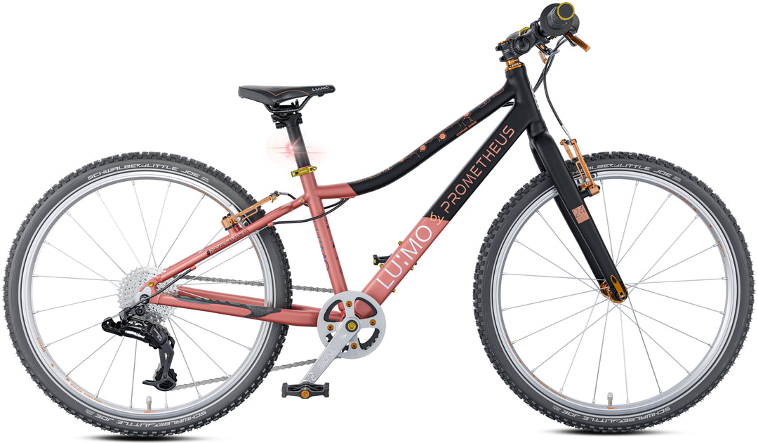 LU:MO Kinderrad 24 Zoll ab 7 Jahre | 8-Gang | COPPER SHINE | LED-Integration