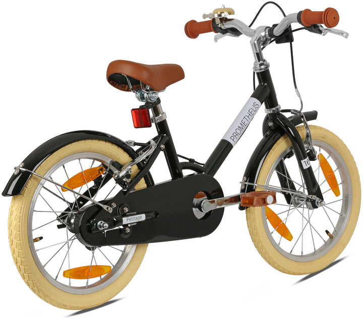 RETRO Kinderrad ab 4-5 Jahre in 16 Zoll | Schwarz