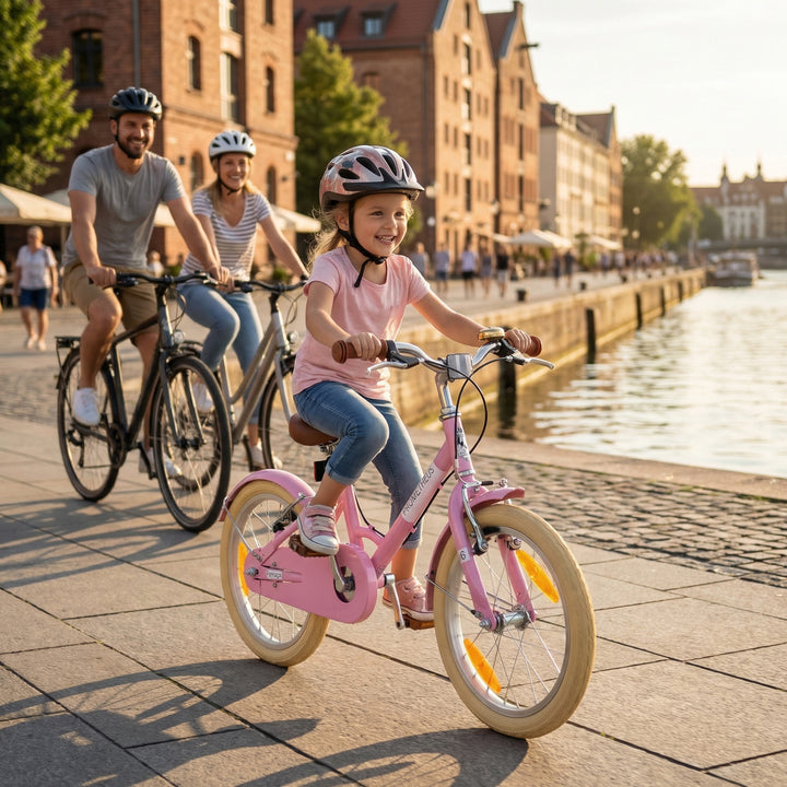 PETITAGE Retro Kinderfahrrad 16 Zoll - ab 4-5 Jahren | Rosa