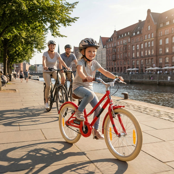 PETITAGE Retro Kinderfahrrad 20 Zoll - ab 6-7 Jahren | Rot