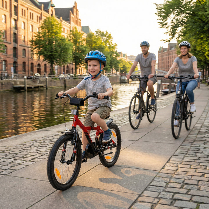 Kinderfahrrad 18 Zoll ab 5 Jahre in Rot & Schwarz