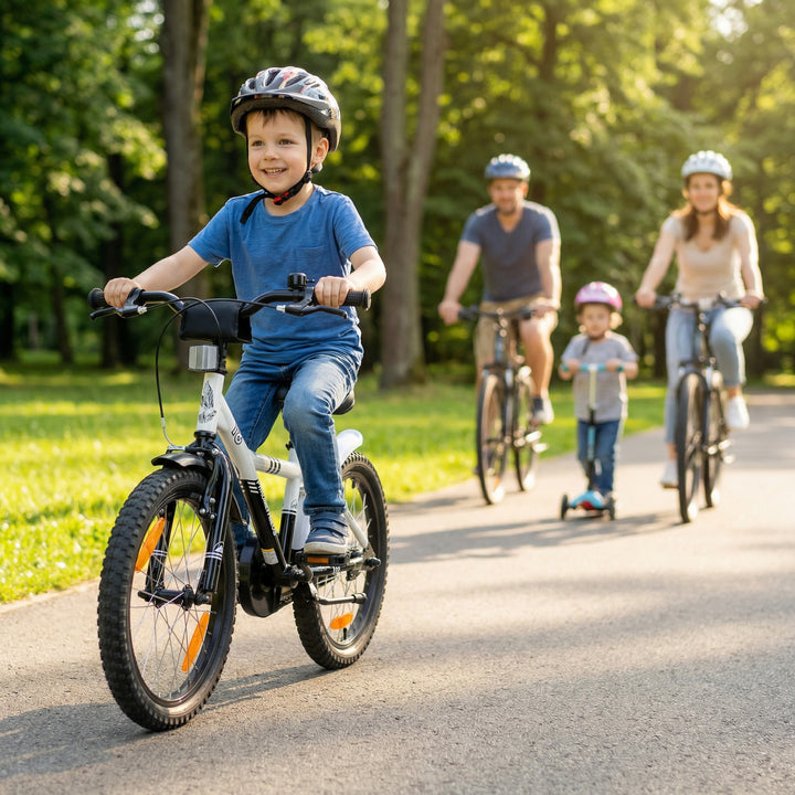 Kinderfahrrad 18 Zoll ab 5 Jahre Weiß & Schwarz