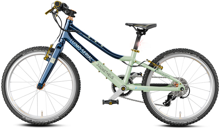 LU:MO Kinderrad 20 Zoll ab 6 Jahre | 7-Gang | TEAL SAPPHIRE | LED-Integration