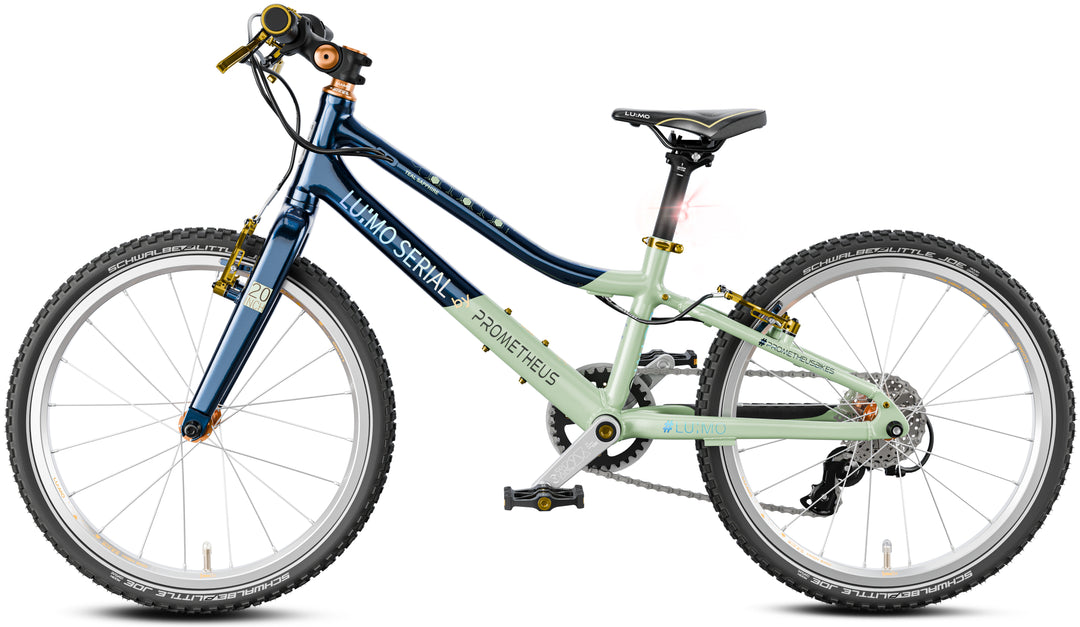 LU:MO Kinderrad 20 Zoll ab 6 Jahre | 7-Gang | TEAL SAPPHIRE | LED-Integration