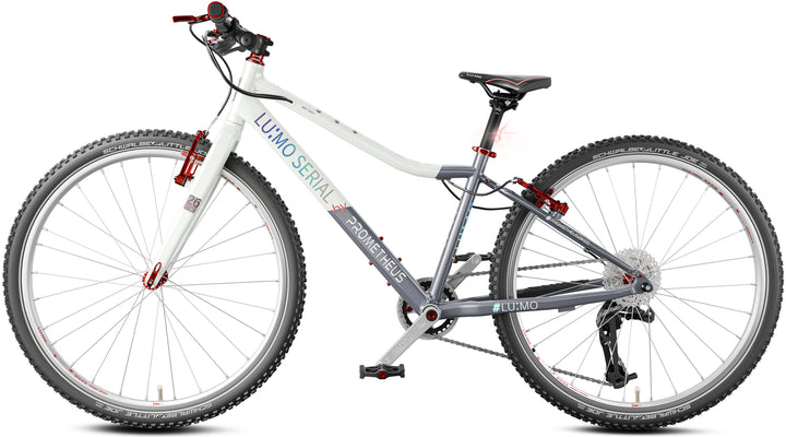 LU:MO Kinderrad 26 Zoll ab 10 Jahre | 9-Gang | MIST GREY | LED-Integration