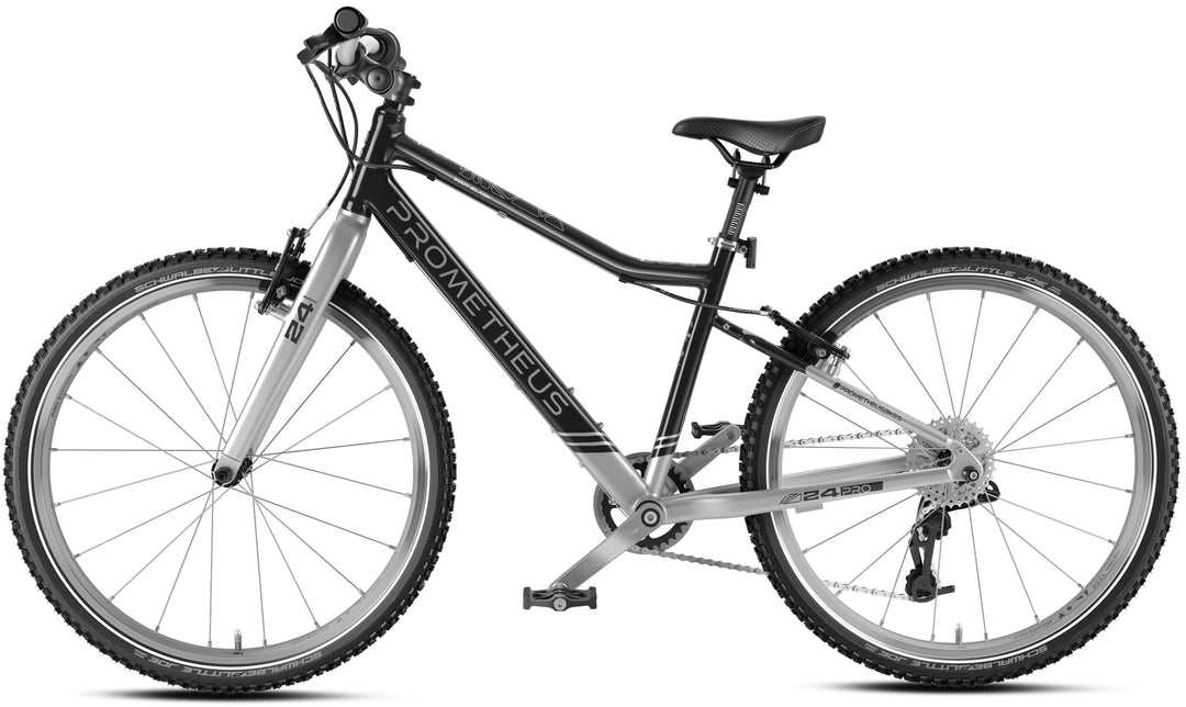 PRO children's bike 24 inch from 7 years | 8-speed | SOOT-BLACK