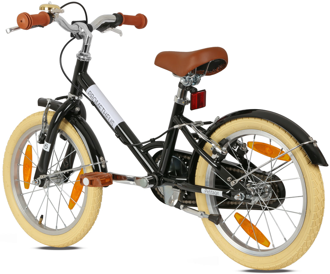 RETRO Kinderrad ab 4-5 Jahre in 16 Zoll | Schwarz