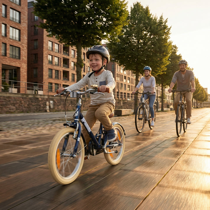 PETITAGE Retro Kinderfahrrad 16 Zoll - ab 4-5 Jahren | Blau