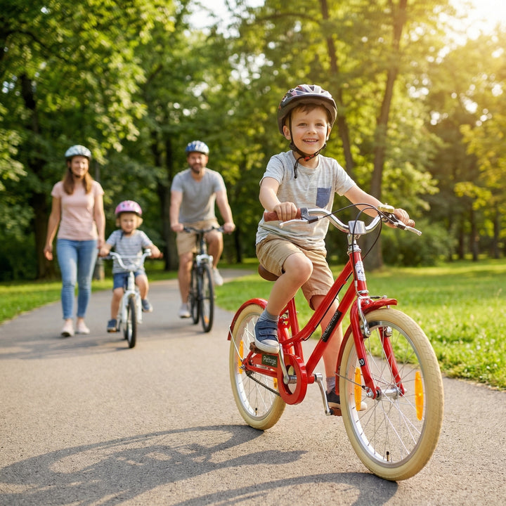 PETITAGE Retro Kinderfahrrad 20 Zoll - ab 6-7 Jahren | Rot