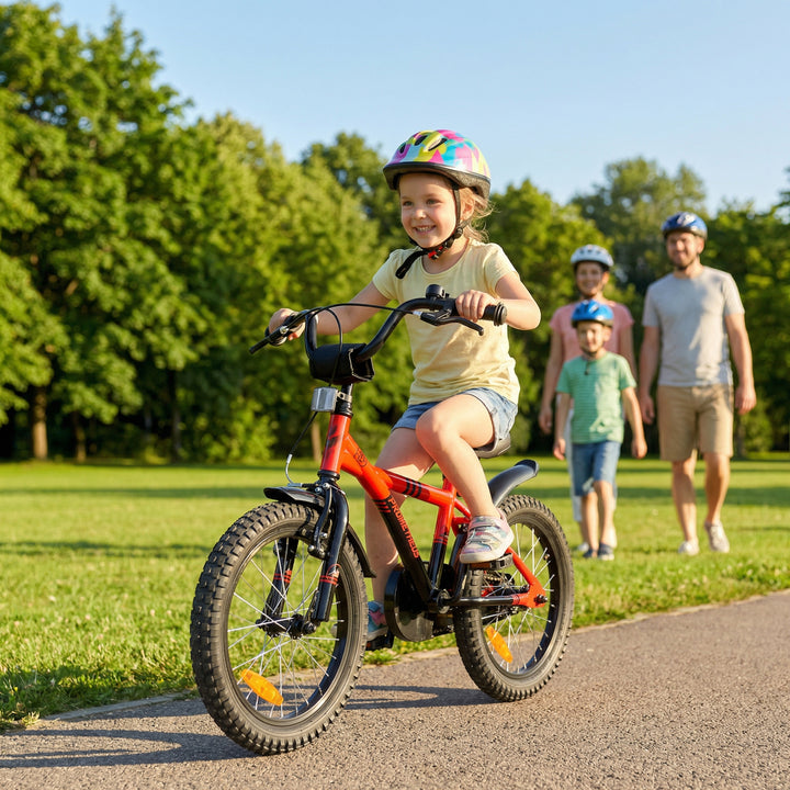 Kinderfahrrad 16 Zoll ab 4-5 Jahre mit Stützräder in Rot & Schwarz