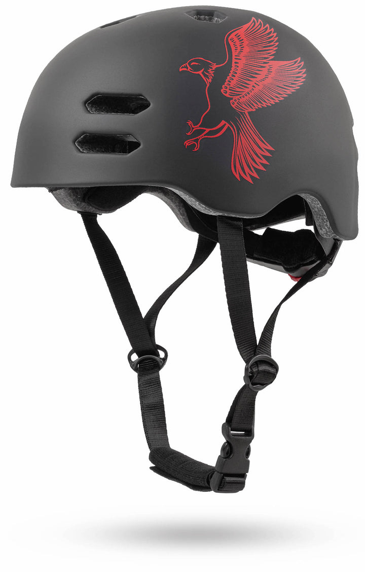 Helmet children size S 53-55 cm in red / black