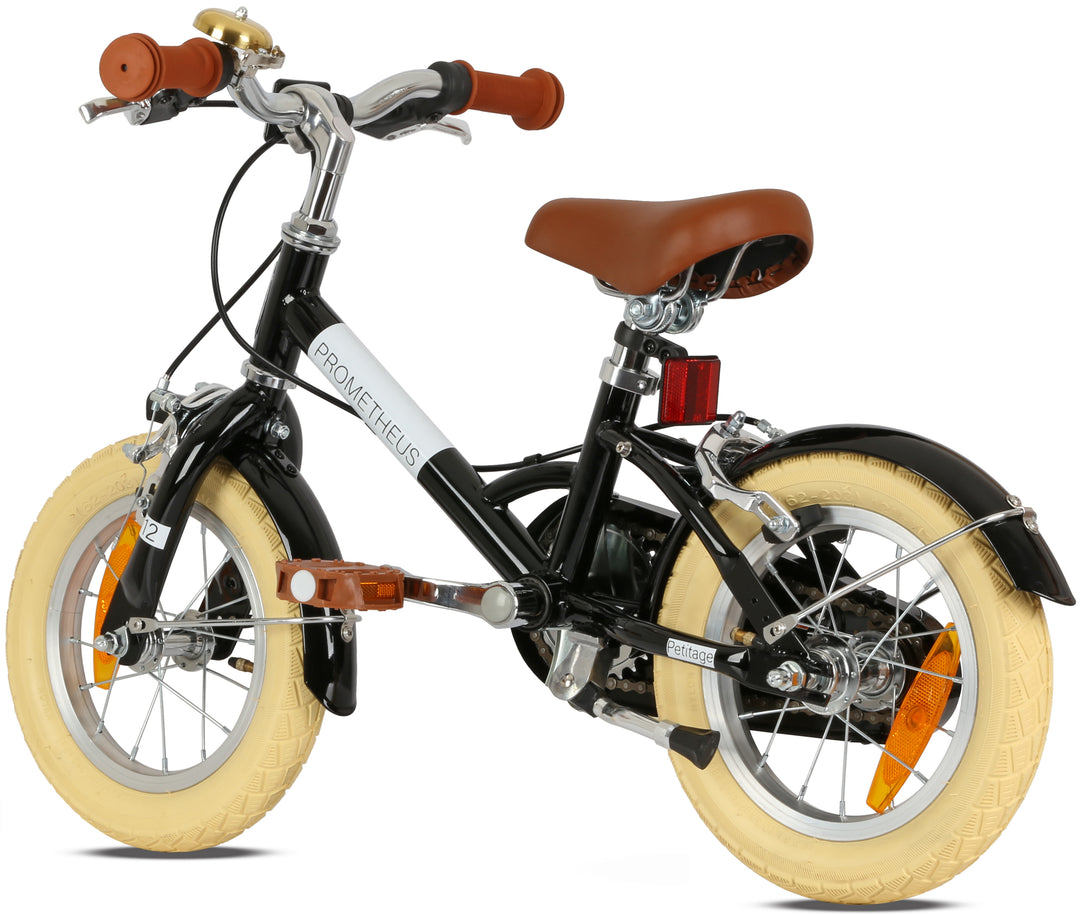 RETRO Kinderrad ab 3 Jahre in 12 Zoll | Schwarz