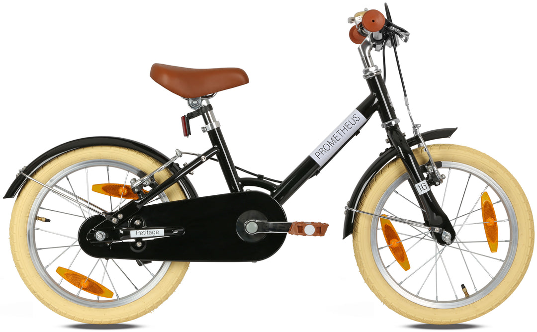 RETRO Kinderrad ab 4-5 Jahre in 16 Zoll | Schwarz