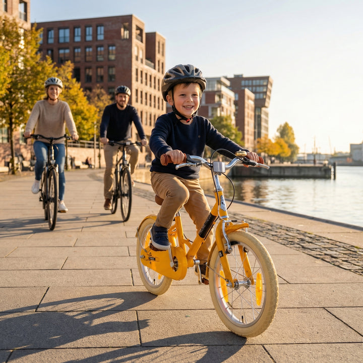 PETITAGE Retro Kinderfahrrad 16 Zoll - ab 4-5 Jahren | Gelb