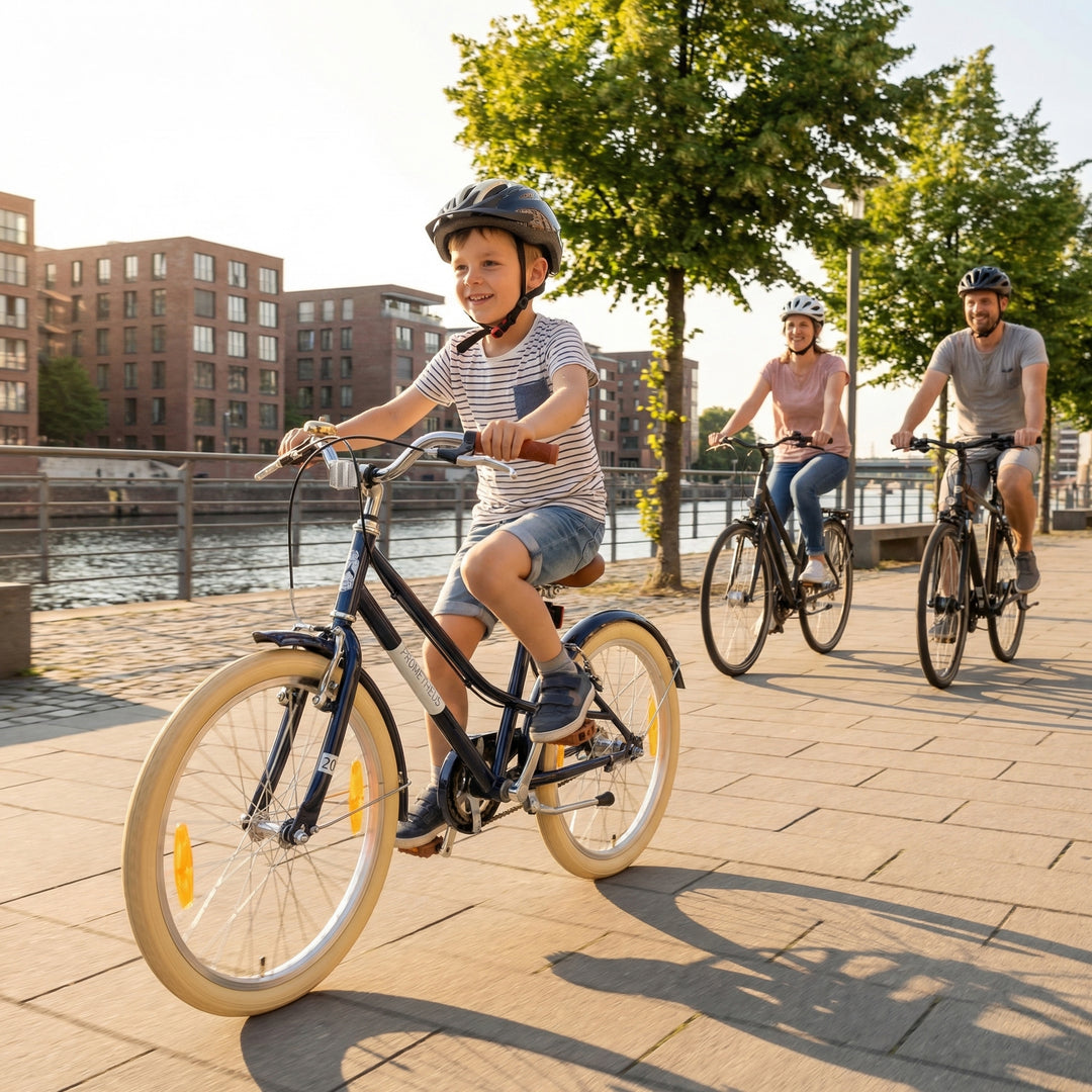 PETITAGE Retro Kinderfahrrad 20 Zoll - ab 6-7 Jahren | Blau