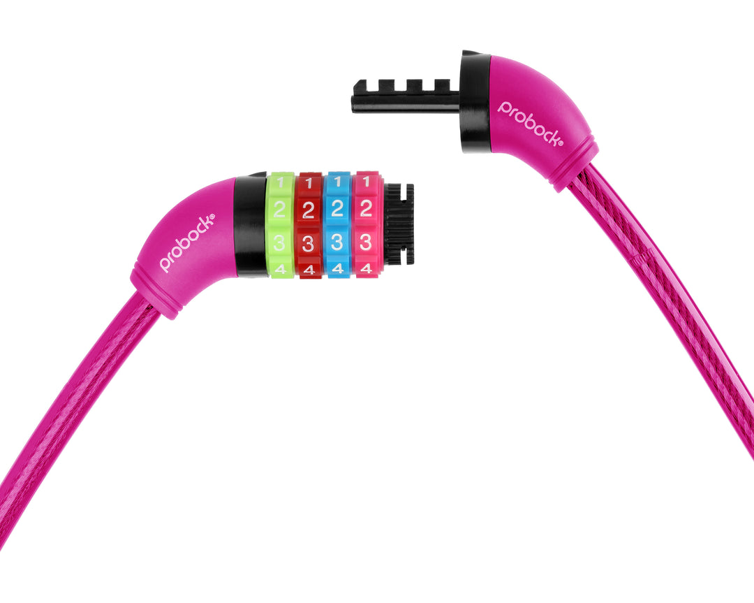 Cable lock (transparent) children in pink