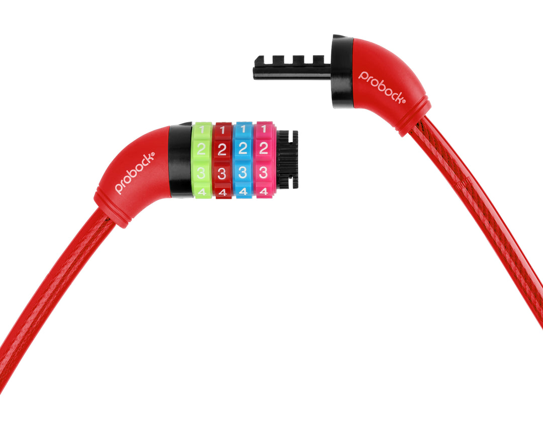 Cable lock (transparent) children in red