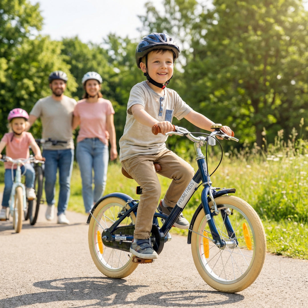 PETITAGE Retro Kinderfahrrad 16 Zoll - ab 4-5 Jahren | Blau