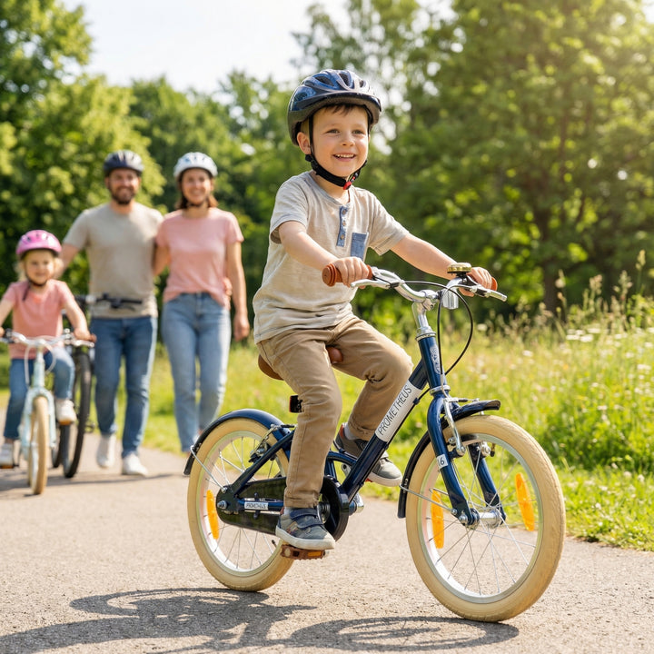 PETITAGE Retro Kinderfahrrad 16 Zoll - ab 4-5 Jahren | Blau