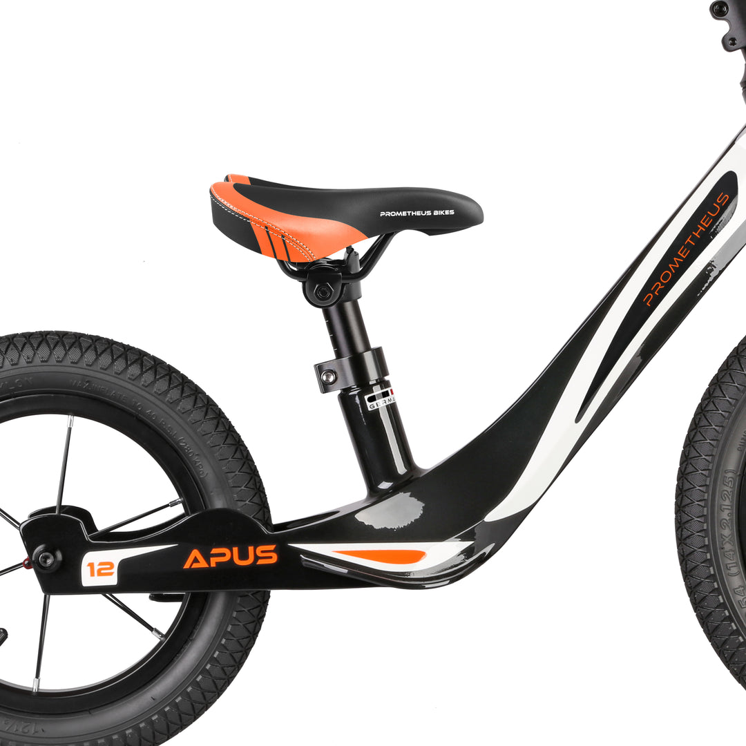 Saddle for 10 to 16 inch children's bike balance bike in orange