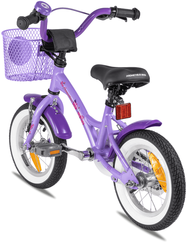 Kinderfahrrad 12 Zoll ab 3 Jahre mit Stützräder in Violett & Weiß