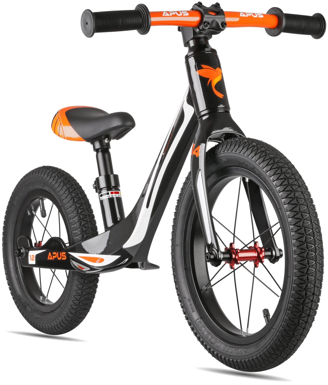 ktm fahrrad 12 zoll APUS Kinderlaufrad 14/12 Zol in Schwarz-Orange – prometheus-bikes