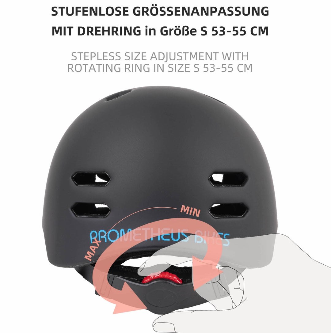 Helm kinderen maat S 53 - 55 cm in blauw / zwart - Beschermingsmiddelen van prometheus - bikes | prometheus - bikes