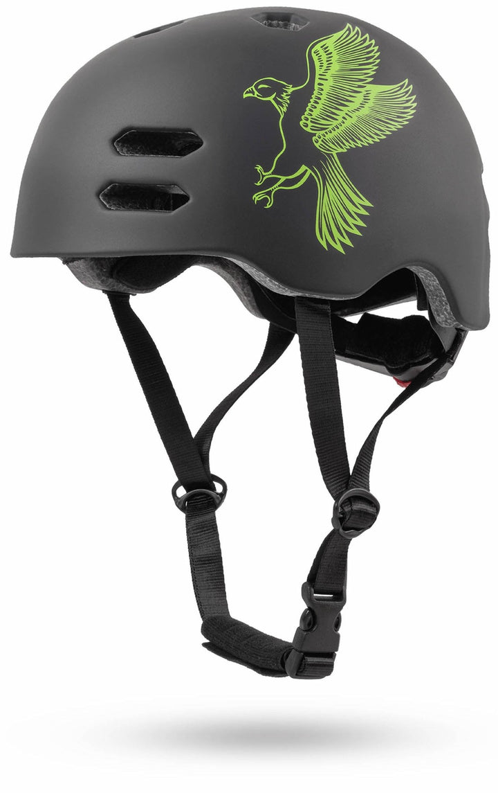 Helm kinderen maat S 53 - 55 cm in groen / zwart - Beschermingsmiddelen van prometheus - bikes | prometheus - bikes