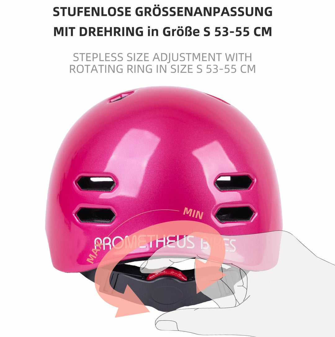 Helm kinderen maat S 53 - 55 cm in roze - Beschermingsmiddelen van prometheus - bikes | prometheus - bikes