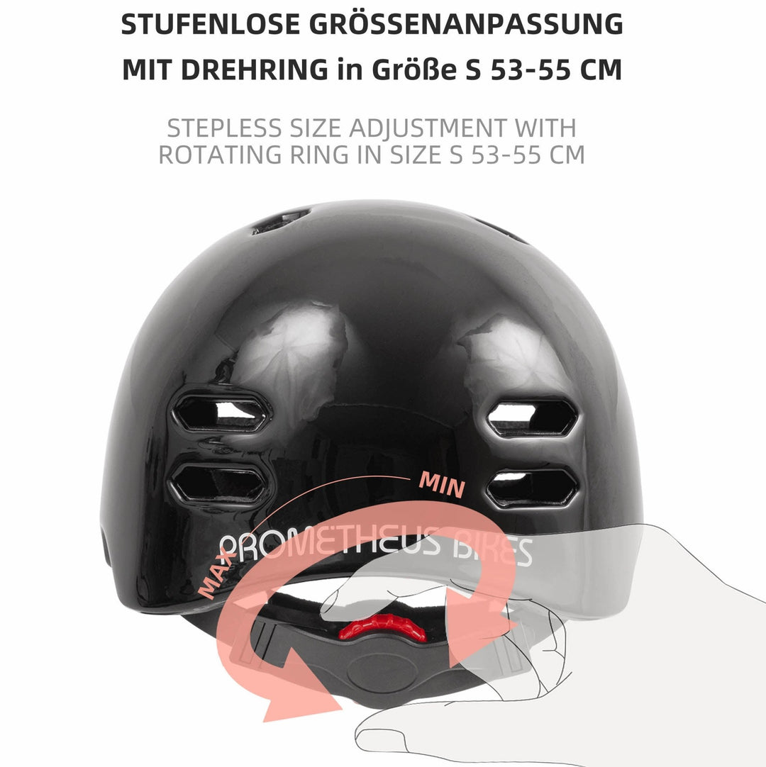 Helm kinderen maat S 53 - 55 cm in wit / zwart - Beschermingsmiddelen van prometheus - bikes | prometheus - bikes