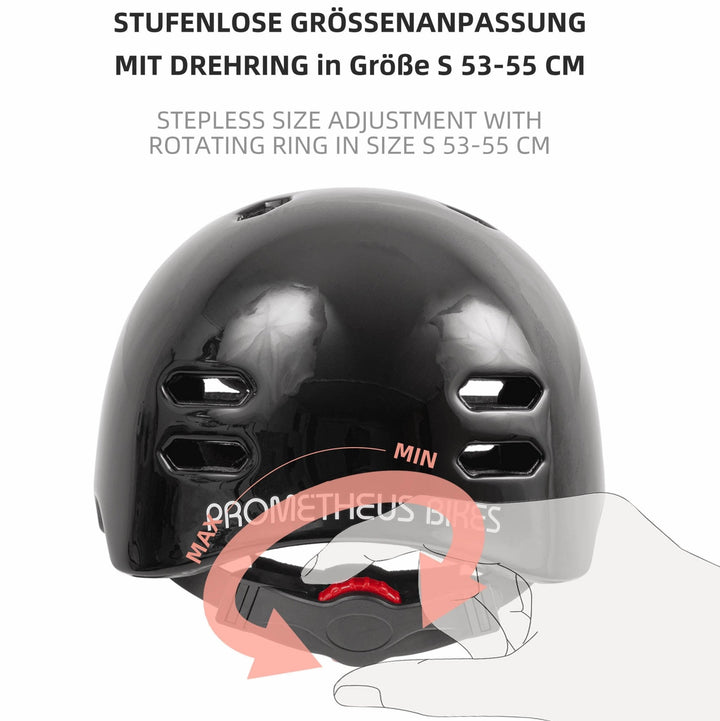Helm kinderen maat S 53 - 55 cm in wit / zwart - Beschermingsmiddelen van prometheus - bikes | prometheus - bikes