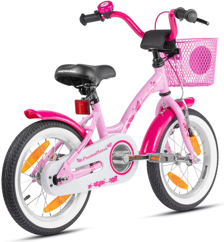 Kinderfahrrad 12 Zoll ab 3 Jahre mit Stützräder in Rosa & Weiß – Kinderfahrrad 12 Zoll von prometheus - bikes | prometheus - bikes