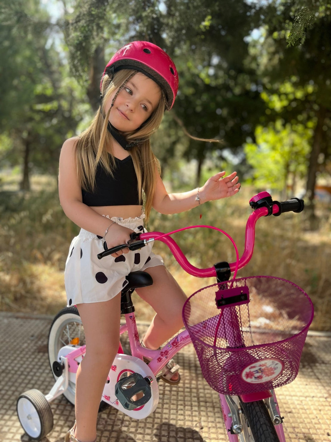 Kinderfahrrad 12 Zoll ab 3 Jahre mit Stützräder in Rosa & Weiß – Kinderfahrrad 12 Zoll von prometheus - bikes | prometheus - bikes