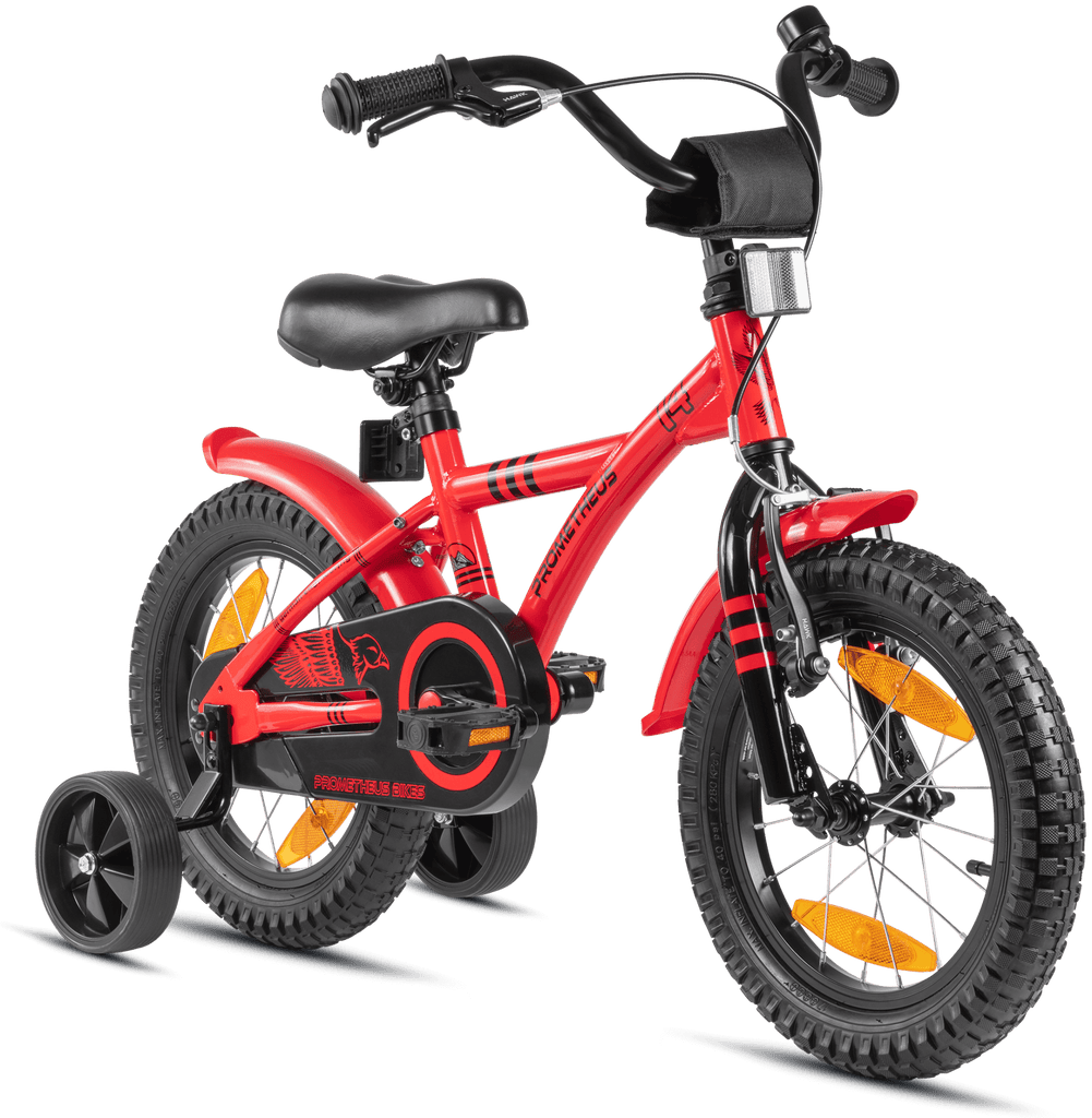 prometheus kinderfahrrad 14 zoll rot kids' bike inch from 3-4 years with stabilisers in red & black Spargel richtig & einfach kids Wähle deine Schriftart:Schriftart 2