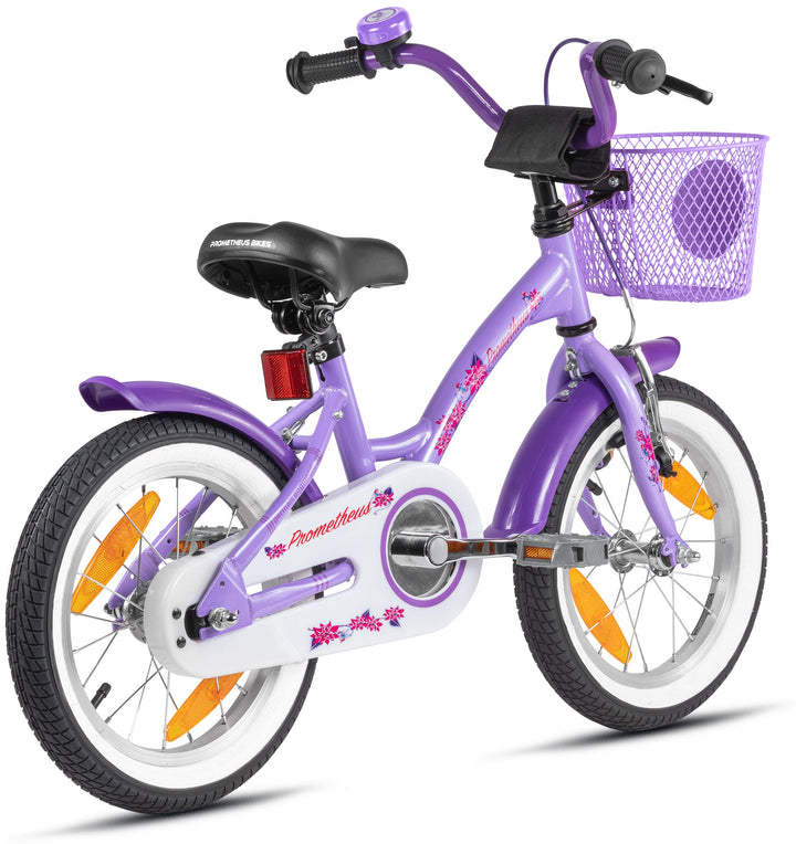 Kinderfahrrad 14 Zoll ab 3 - 4 Jahre mit Stützräder Violett & Weiß – Kinderfahrrad 14 Zoll von prometheus - bikes | prometheus - bikes