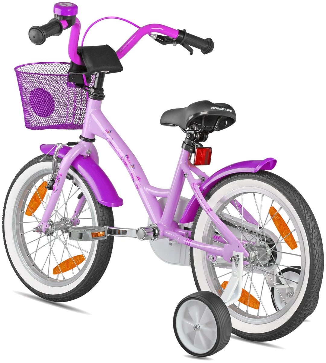 kinderfahrrad mit tiefem einstieg Kinderfahrrad 16 Zoll ab 4-5 Jahre mit Stützräder in Violett – prometheus-bikes